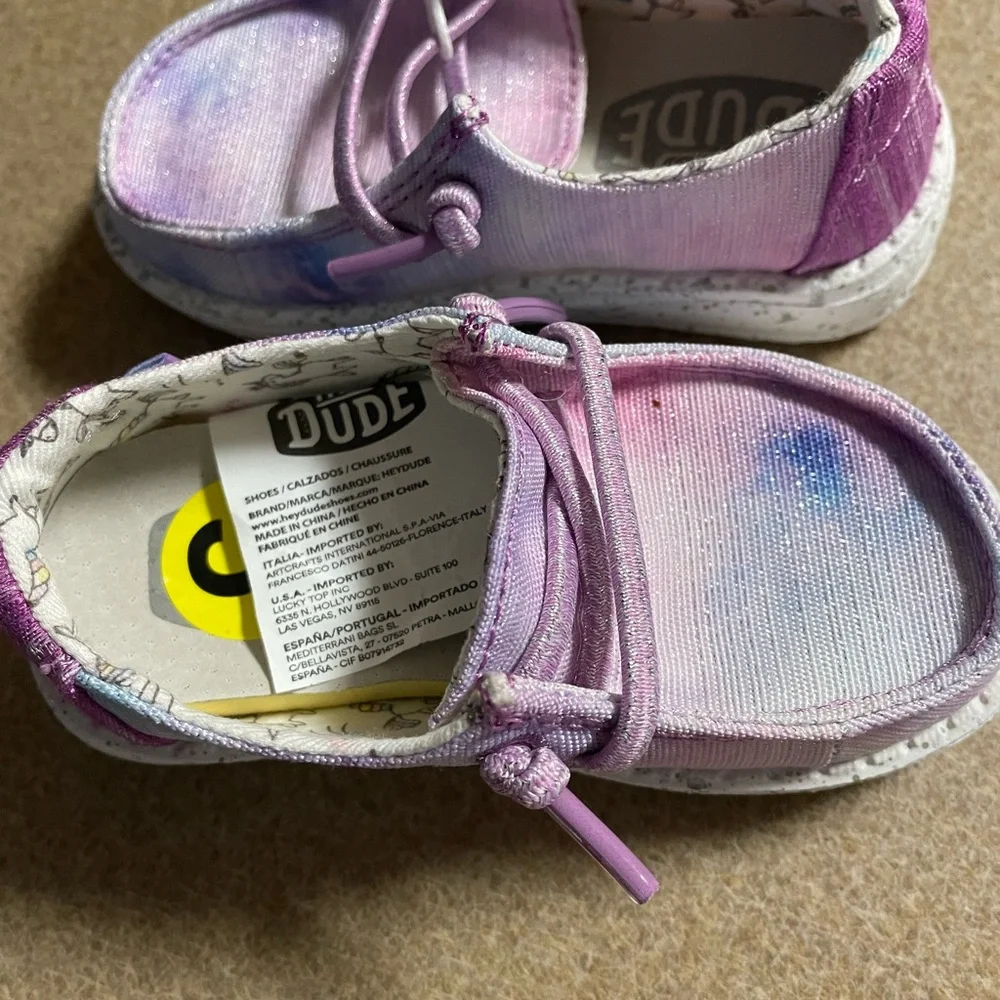 Hey Dude Kids' Pink and Purple Moccasins